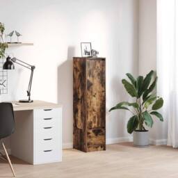Berkfield Home Highboard Smoked Oak 29.5x34x119.5 cm Engineered Wood in Brown - thumbnail 2