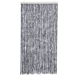Berkfield Home Fly Curtain Silver 100x230 cm Chenille - thumbnail 3