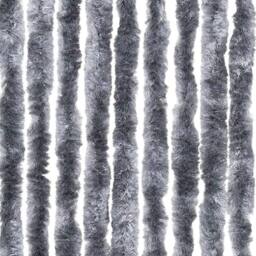 Berkfield Home Fly Curtain Silver 100x230 cm Chenille - thumbnail 5