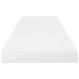 Berkfield Home Durable Floating Wall Shelf High Gloss White 80x23.5x3.8 cm MDF - thumbnail 5