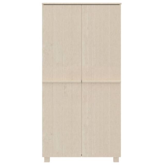 Berkfield Home Wardrobe HAMAR Honey Brown 89x50x180 cm Solid Wood Pine in Light Beige - Size: 89 x 50 x 180 cm - image 1
