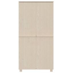 Berkfield Home Wardrobe HAMAR Honey Brown 89x50x180 cm Solid Wood Pine in Light Beige - Size: 89 x 50 x 180 cm