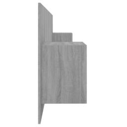 Berkfield Home Bed Headboard with Cabinets Grey Sonoma Engineered Wood - thumbnail 5