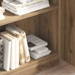 Berkfield Home Decorative Bookcase Artisian Oak 80x24x109 cm Engineered Wood in Brown - Size: 80 x 24 x 109 cm - thumbnail 1