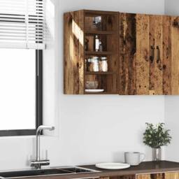 Berkfield Home Hanging Cabinet Old Wood 30x29.5x60 cm Engineered Wood in Brown - thumbnail 1