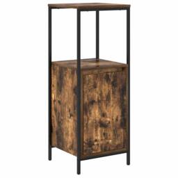 Berkfield Home Bathroom Cabinet with Shelves Smoked Oak 36x35x95 cm in Brown - Size: 36 x 35 x 95 cm