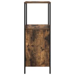 Berkfield Home Bathroom Cabinet with Shelves Smoked Oak 36x35x95 cm in Brown - Size: 36 x 35 x 95 cm - thumbnail 7