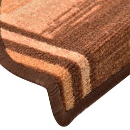 Berkfield Home Self-adhesive Stair Mats 15 pcs Brown 65x21x4 cm - Size: Medium - thumbnail 6