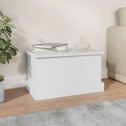 Berkfield Home Storage Box White 50x30x28 cm Engineered Wood - Size: 50 x 30 x 28 cm - thumbnail 1