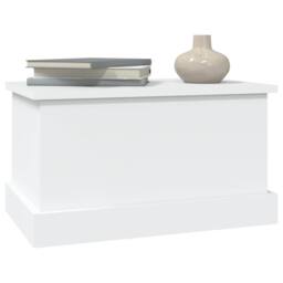 Berkfield Home Storage Box White 50x30x28 cm Engineered Wood - Size: 50 x 30 x 28 cm - thumbnail 4