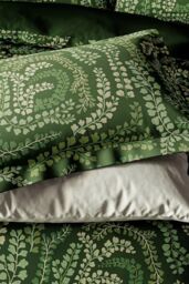 Harlequin 'Fayola' Cotton Duvet Cover Set in Green - Size: Double - thumbnail 5