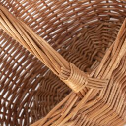 Red Hamper Wicker Shopping Basket Double Steamed Oval Shopper in Brown - thumbnail 4