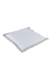 Homescapes Handmade Striped Seat Pad Soft Cotton Dining Chair Cushion in Grey - Size: 40 cm x 40 cm - thumbnail 2