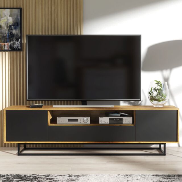 Mex Furniture LTD TV Unit 200cm Loft / Industrial in Brown - image 1