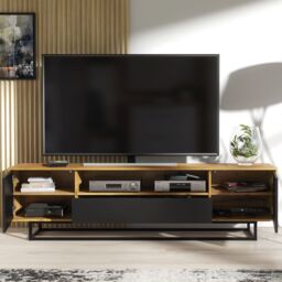 Mex Furniture LTD TV Unit 200cm Loft / Industrial in Brown - thumbnail 2