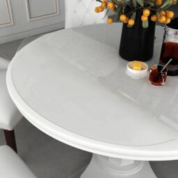 Berkfield Home Table Protector Transparent √ò 60 cm 2 mm PVC - thumbnail 1