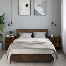 Berkfield Home Bedside Cabinets 2 pcs Smoked Oak 40x31x50 cm Engineered Wood in Brown - Size: 40 x 31 x 50 cm - thumbnail 3
