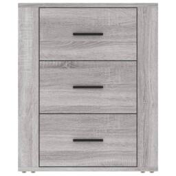 Berkfield Home Classic Bedside Cabinet Grey Sonoma 50x36x60 cm Engineered Wood - Size: 50 x 36 x 60 cm - thumbnail 6