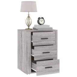 Berkfield Home Classic Bedside Cabinet Grey Sonoma 50x36x60 cm Engineered Wood - Size: 50 x 36 x 60 cm - thumbnail 5