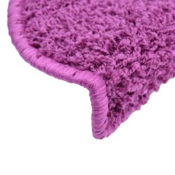 Berkfield Home Stair Mats 10 pcs 65x21x4 cm Violet in Purple - Size: Medium - thumbnail 6