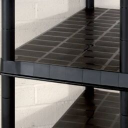 Berkfield Home Storage Shelf 5-Tier Black 366x45.7x185 cm Plastic - thumbnail 5