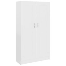 Berkfield Home Book Cabinet White 82.5x30.5x150 cm Engineered Wood - thumbnail 2