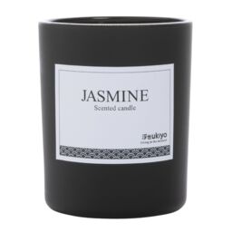 Ukiyo Jasmine Bamboo Scented Candle in Black