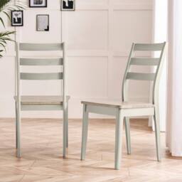 FurnitureboxUK Lynton Large White & Grey Wooden Dining Table with 2 Benches 2 Chairs in Light Grey - thumbnail 6