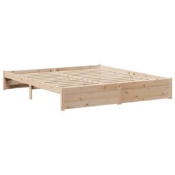 Berkfield Home Bookcase Bed without Mattress 180x200cm Super King Solid Wood Pine in Brown - thumbnail 5