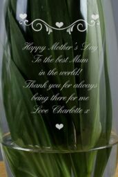 Personalised Memento Company Women's Personalised Hearts & Swirls Bullet Vase in Clear - thumbnail 3