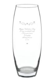 Personalised Memento Company Women's Personalised Hearts & Swirls Bullet Vase in Clear - thumbnail 1