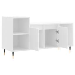 Berkfield Home TV Cabinet White 100x35x55 cm Engineered Wood - Size: 100 x 35 x 55 cm - thumbnail 6