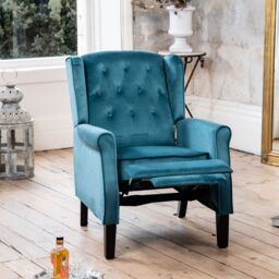 Artemis Home Annapoli Recliner Armchair in Teal - thumbnail 5