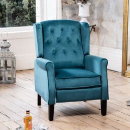 Artemis Home Annapoli Recliner Armchair in Teal - thumbnail 4