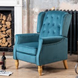 Artemis Home Annapoli Recliner Armchair in Teal - thumbnail 1