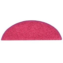 Berkfield Home Carpet Stair Treads 15 pcs Pink 56x17x3 cm - Size: Medium - thumbnail 6