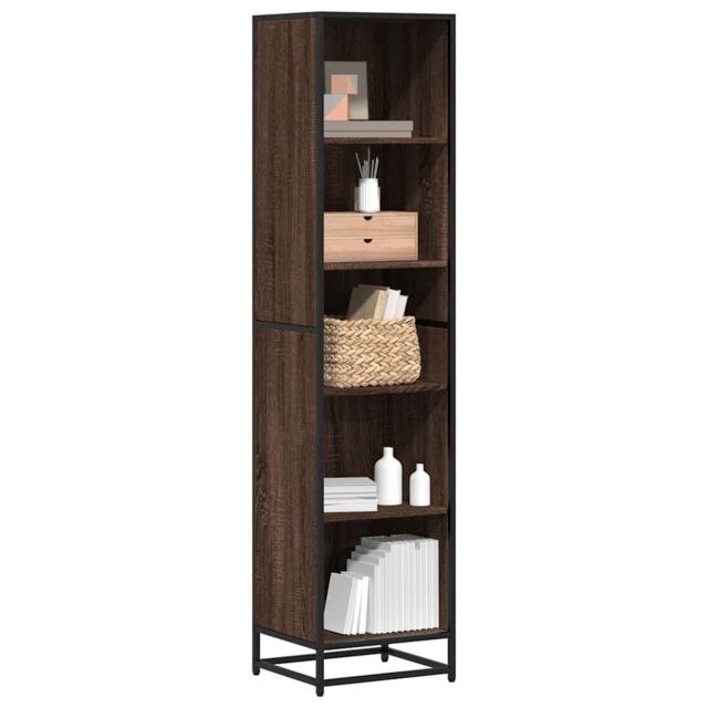 Berkfield Home Book Cabinet Brown Oak 40x35x170.5 cm Engineered Wood - image 1
