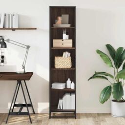 Berkfield Home Book Cabinet Brown Oak 40x35x170.5 cm Engineered Wood - thumbnail 3