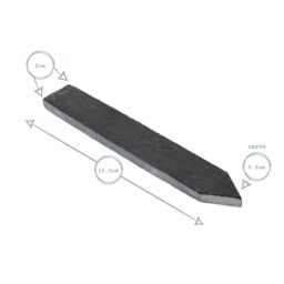 Nicola Spring Slate Plant Markers - 2 x 15.5cm - Natural - Pack of 6 in Grey - Size: 2 x 15.5 cm - thumbnail 3