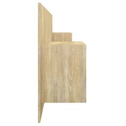 Berkfield Home Bed Headboard with Cabinets Sonoma Oak Engineered Wood in Brown - thumbnail 5