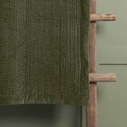 Voyage Maison Haze 100% Cotton Velvet Quilted Throw in Light Green - Size: 140 cm x 200 cm - thumbnail 3
