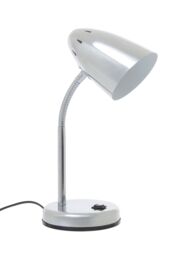 Orsina Matte Grey Desk Lamp, Adjustable Living Room Desk Lamp, Minimalistic Desk Lamp for Reading & Writing in Silver - thumbnail 2