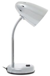 Orsina Matte Grey Desk Lamp, Adjustable Living Room Desk Lamp, Minimalistic Desk Lamp for Reading & Writing in Silver - thumbnail 1