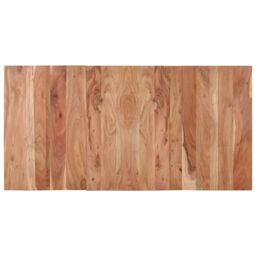 Berkfield Home Dining Table Black 140x70x76 cm Solid Wood Acacia - Size: 140 x 70 x 76 cm - thumbnail 4