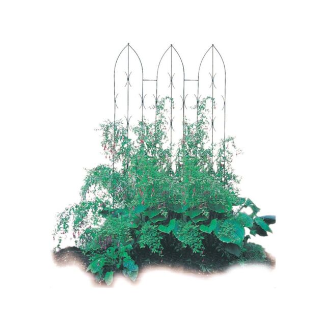 Poppyforge Triple Gothic Screen - Decorative Garden Screen, Plant Support in Black - image 1