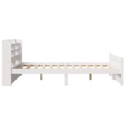 Berkfield Home Bed Frame with Headboard without Mattress White 135x190 cm Double - thumbnail 7