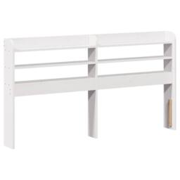Berkfield Home Bed Frame with Headboard without Mattress White 135x190 cm Double - thumbnail 6
