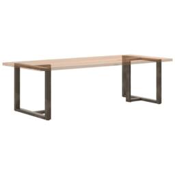 Berkfield Home Modern Dining Table Legs T-Shaped¬†2 pcs Natural Steel 90x35x(72 in Dark Grey - thumbnail 8