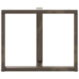 Berkfield Home Modern Dining Table Legs T-Shaped¬†2 pcs Natural Steel 90x35x(72 in Dark Grey - thumbnail 6