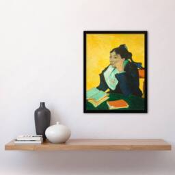 Artery8 Vincent van Gogh Framed Wall Art Print Madame Joseph Michel Ginoux in Yellow - Size: A4 - thumbnail 2